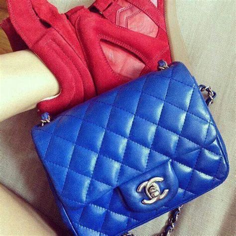 blue chanel bag 2014